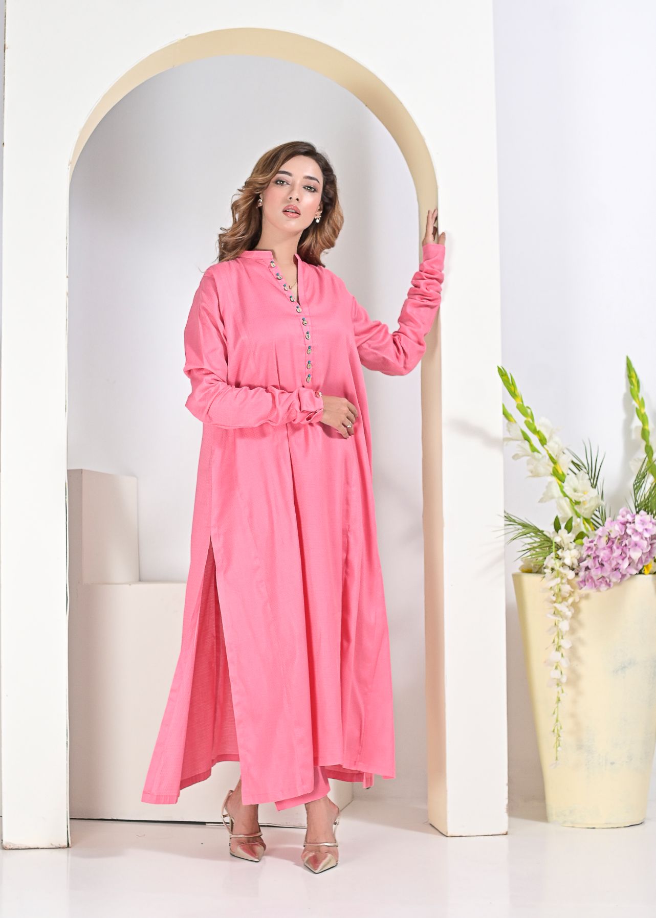 jacquard 2pc - Pink 79035