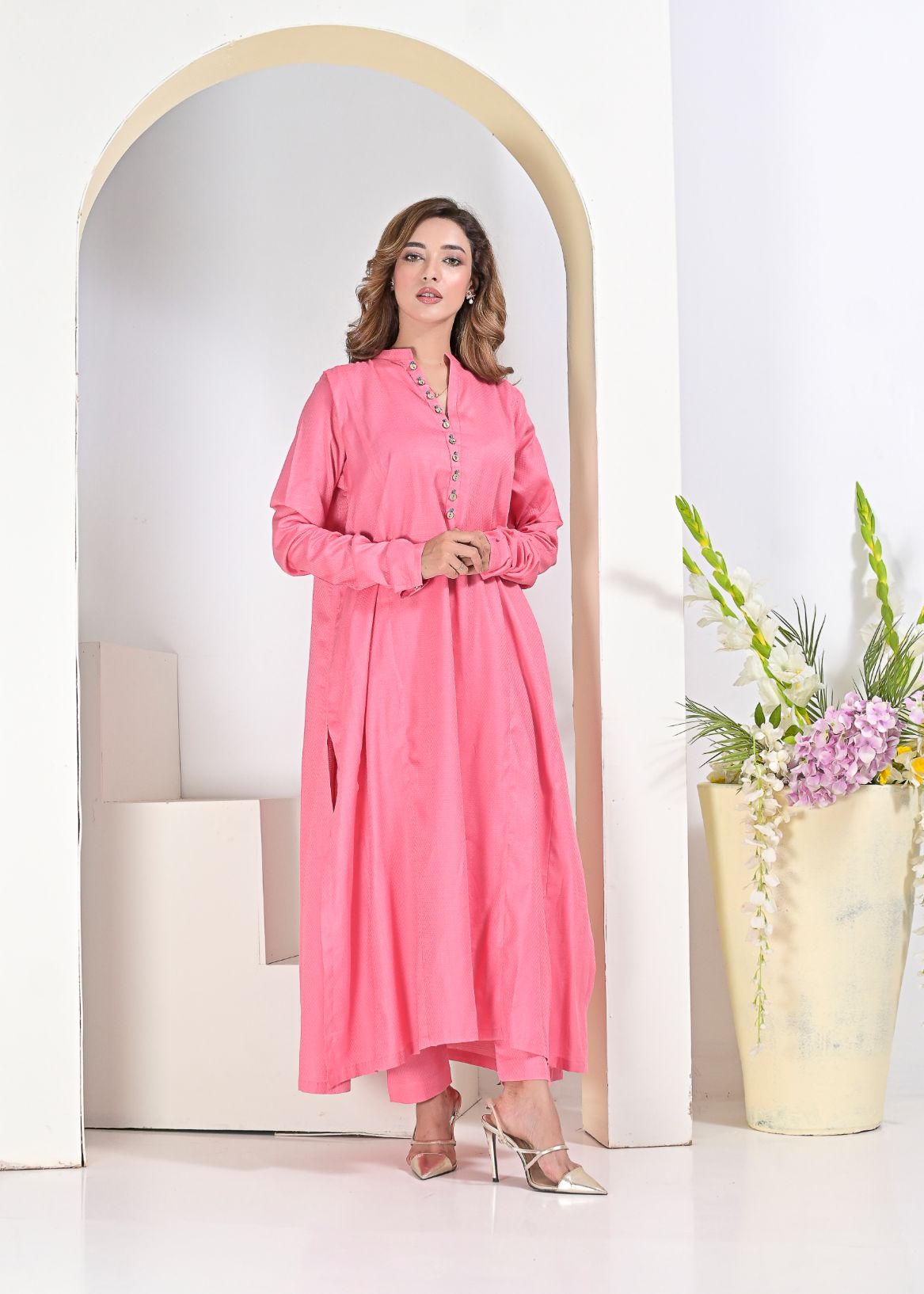jacquard 2pc - Pink 79035