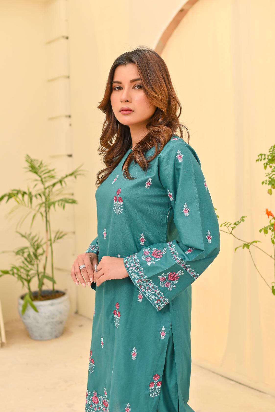 Cotton emb 2pc -79322