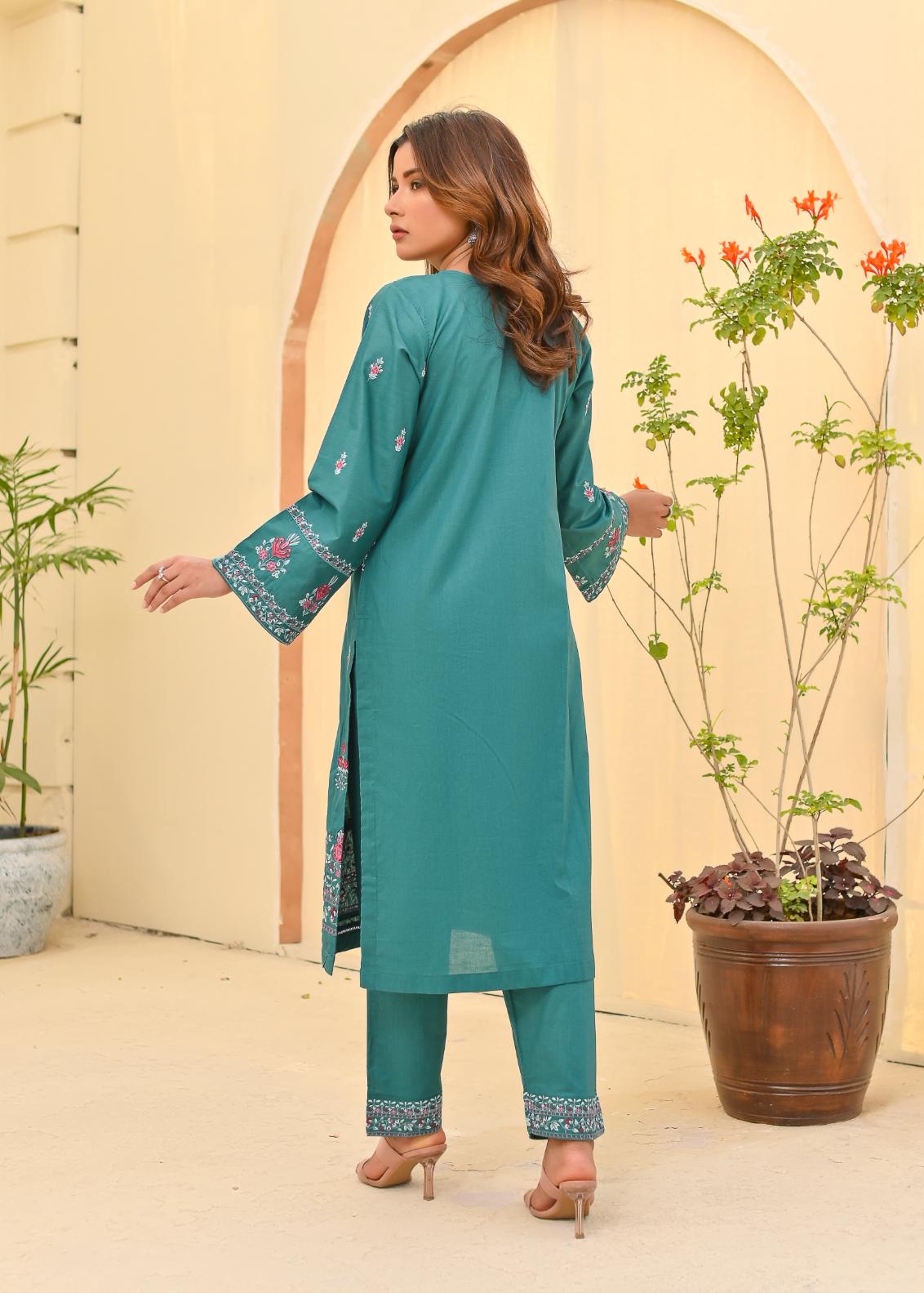 Cotton emb 2pc -79322