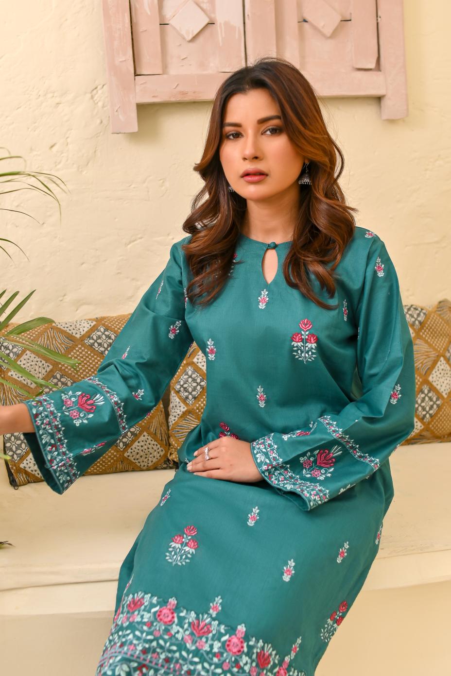 Cotton emb 2pc -79322