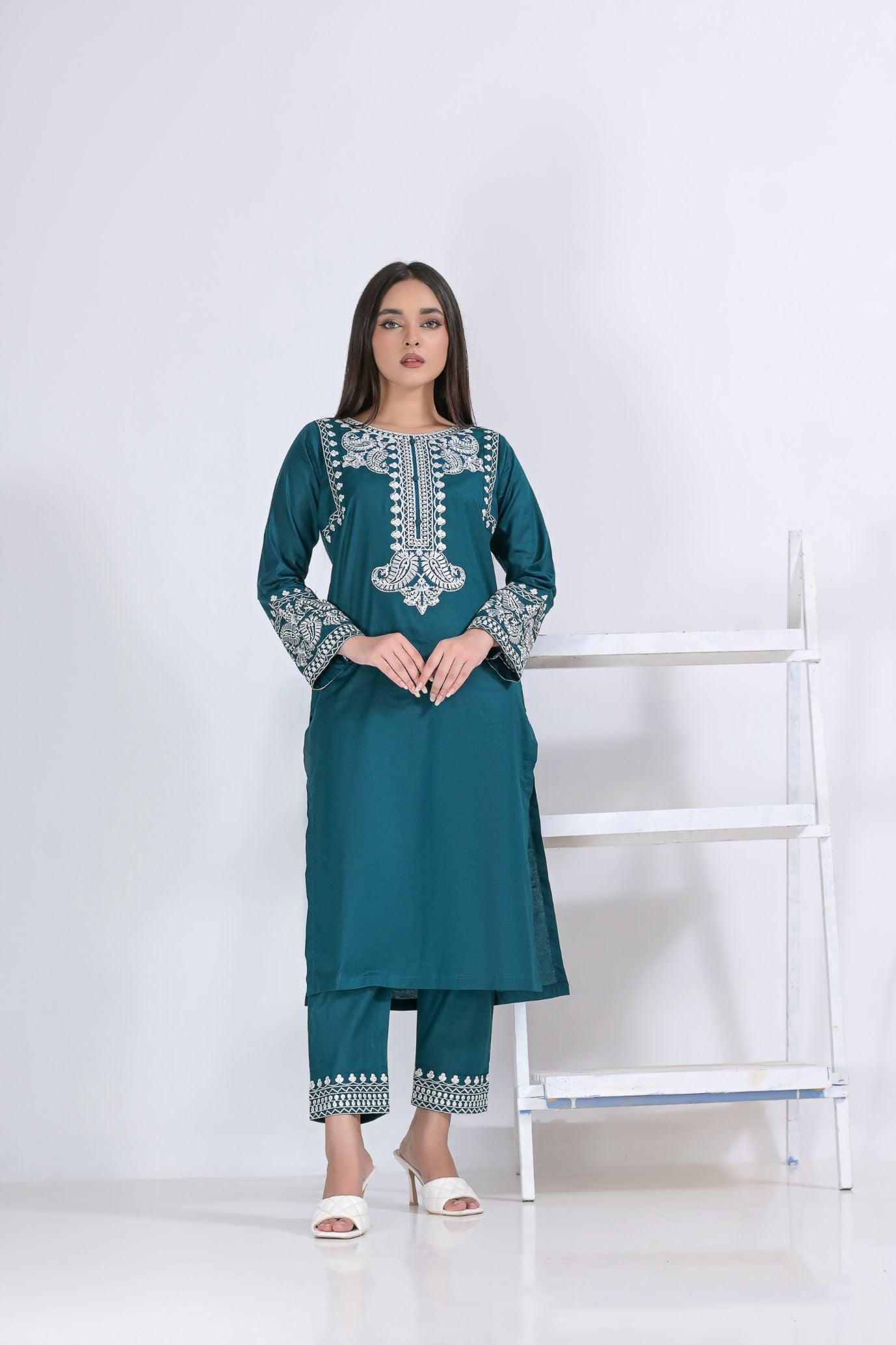 cotton Emb 2pc 1961 midnightblu