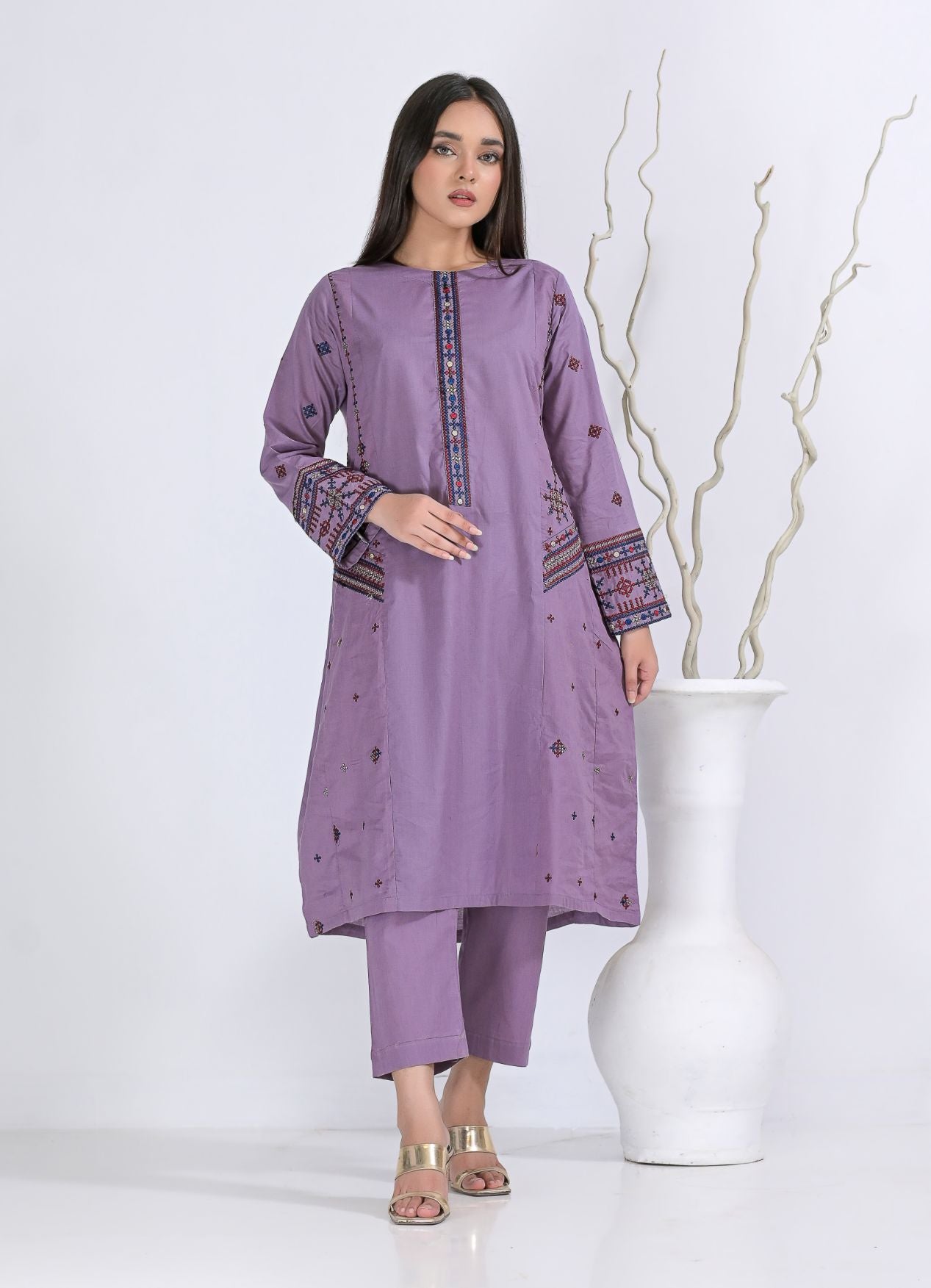 cotton Emb 2pc 1949 muave
