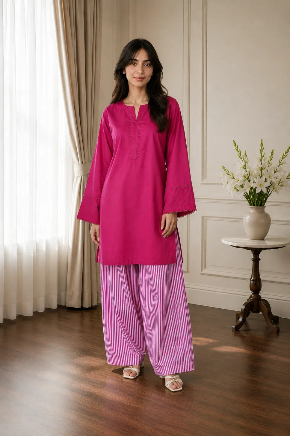 Cotton 2pc set 466160 Candy Stripe