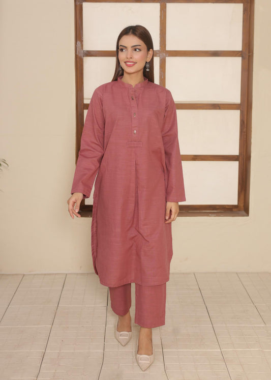 Blush khaddar Set 456622