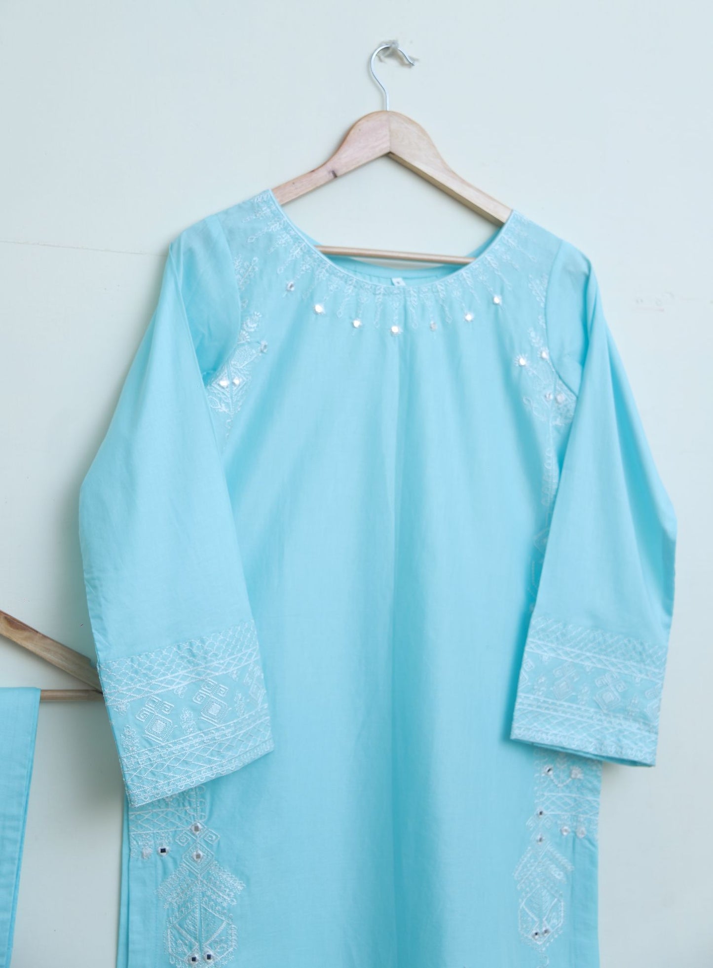 cotton Emb 2pc skyblu 1945