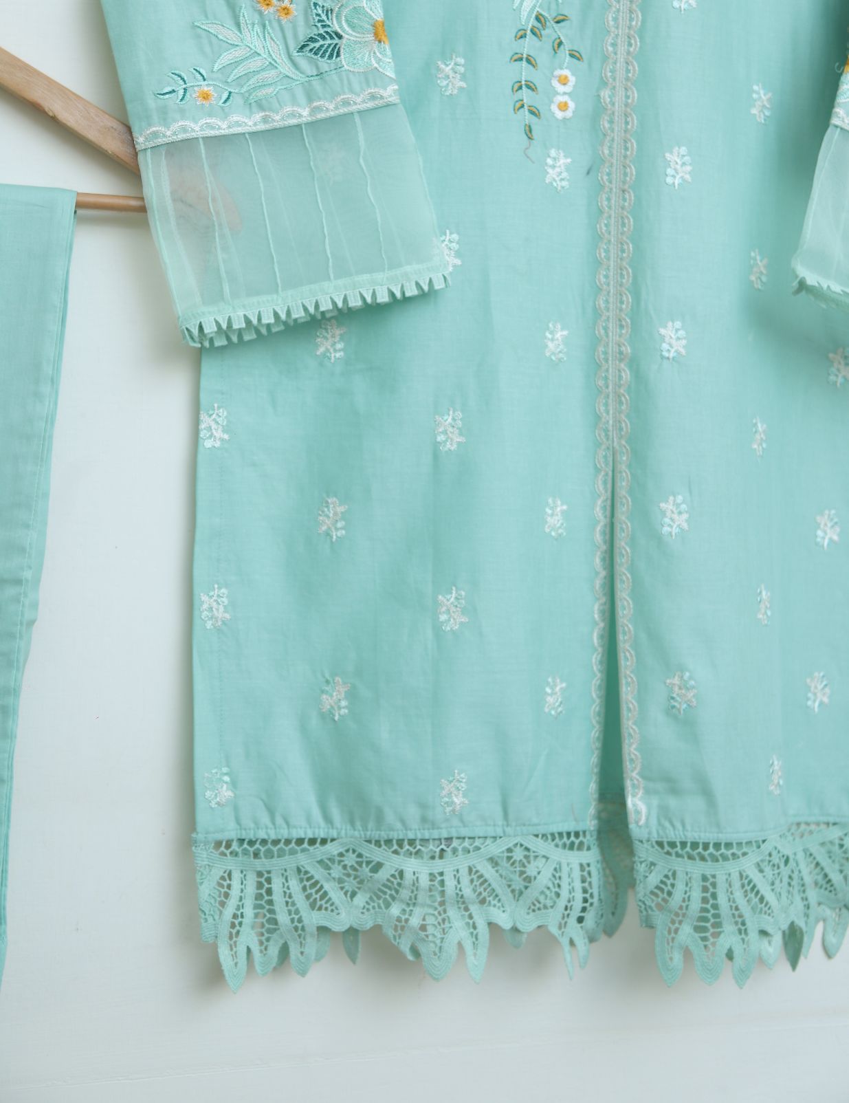 cotton Emb 2pc seagreen 1947