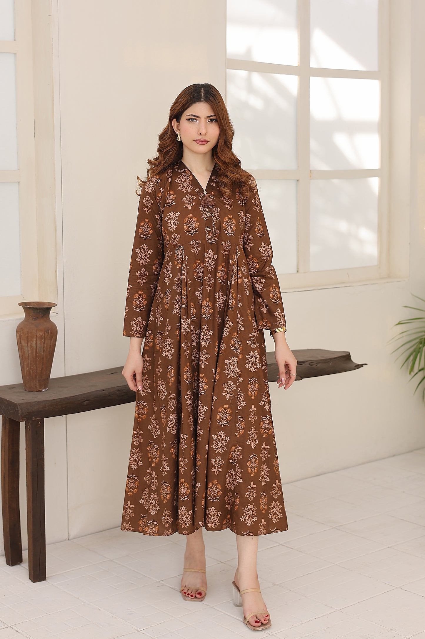 Lawn frock 85510 Autumn Umber