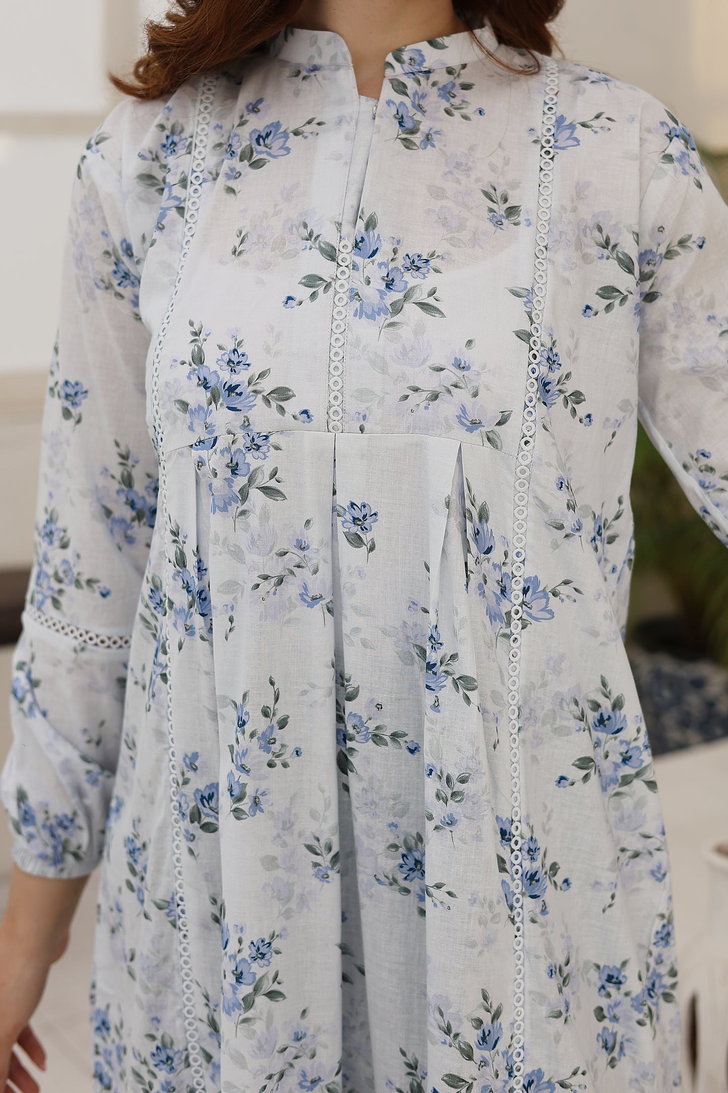 Lawn frock 85512 Icy Sky