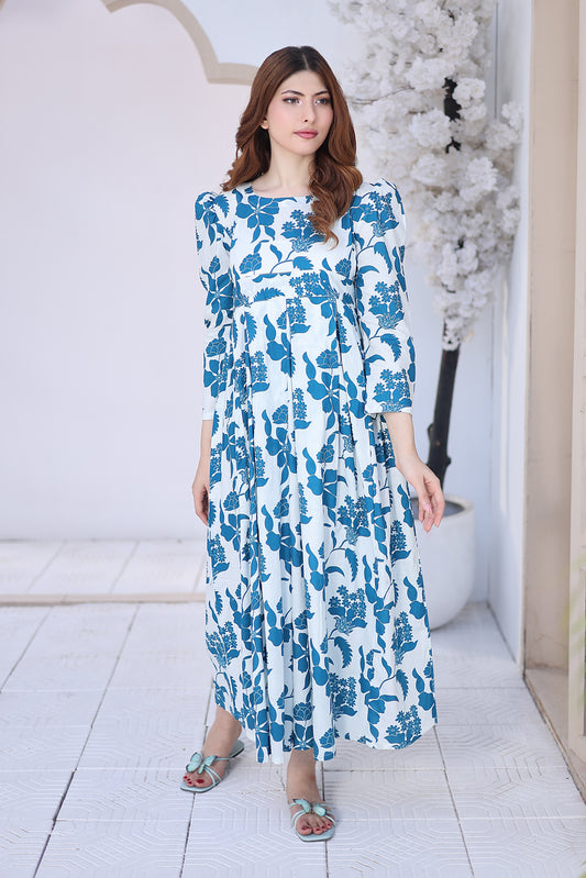 Lawn frock 85522 Azure Meadow