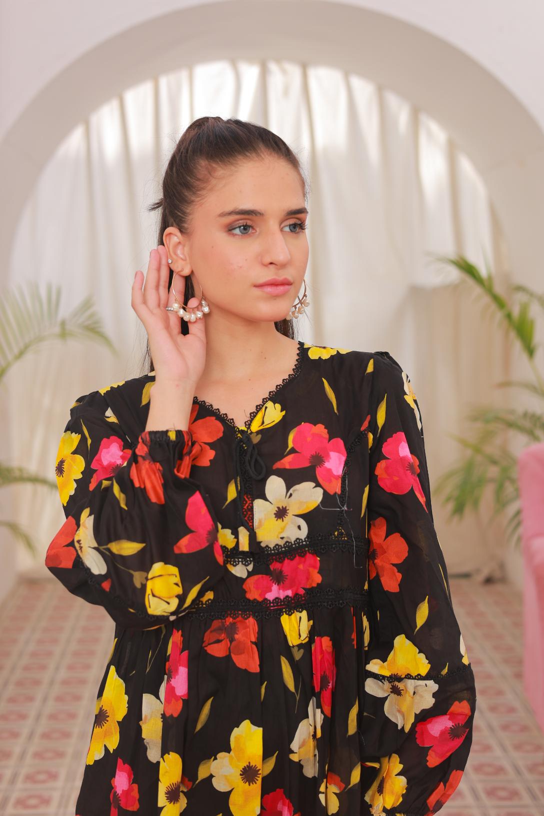 lawn frock 79739 Noir Enchanté