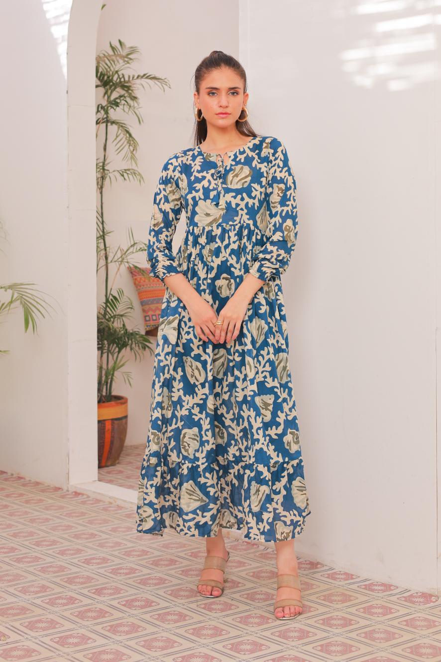 lawn frock 79745 Azure