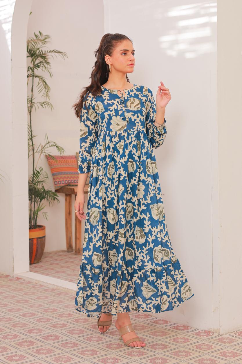 lawn frock 79745 Azure
