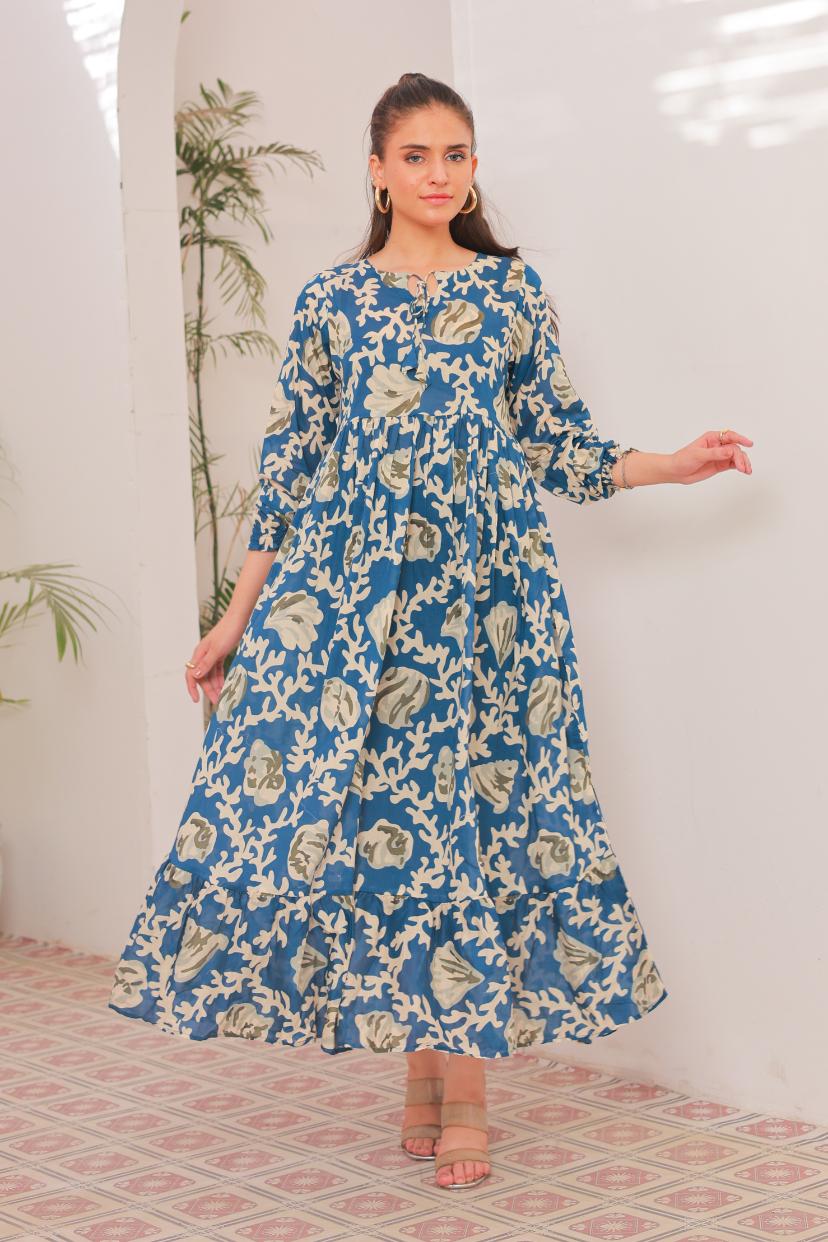 lawn frock 79745 Azure