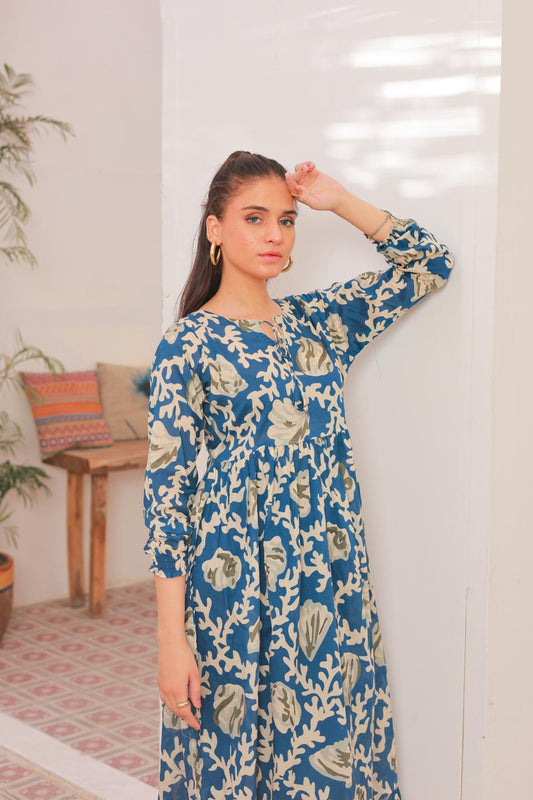 lawn frock 79745 Azure