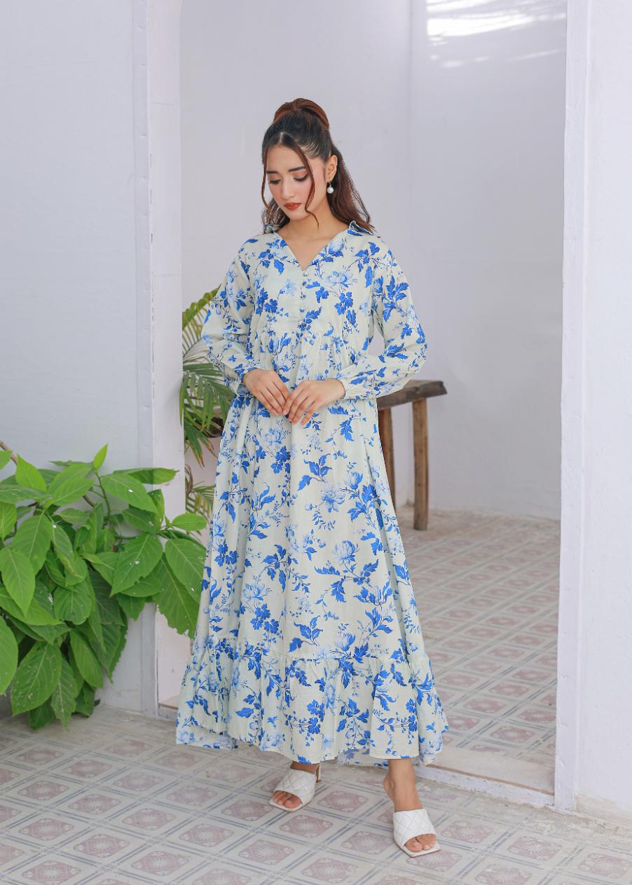 cambric frock 81024 Sapphire Mist