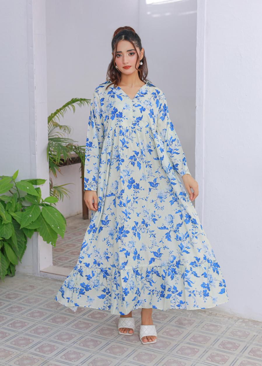 cambric frock 81024 Sapphire Mist