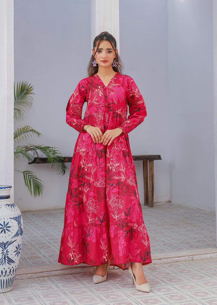 cambric frock 81023 Ruby Glow