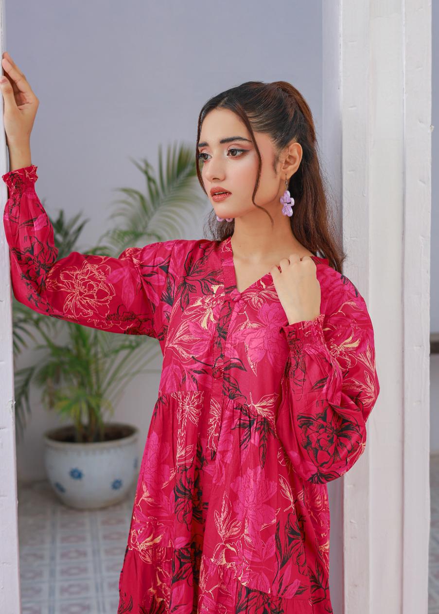 cambric frock 81023 Ruby Glow