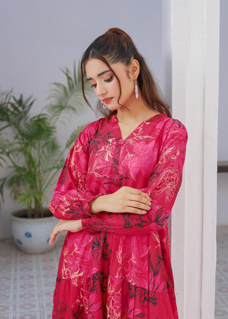 cambric frock 81023 Ruby Glow