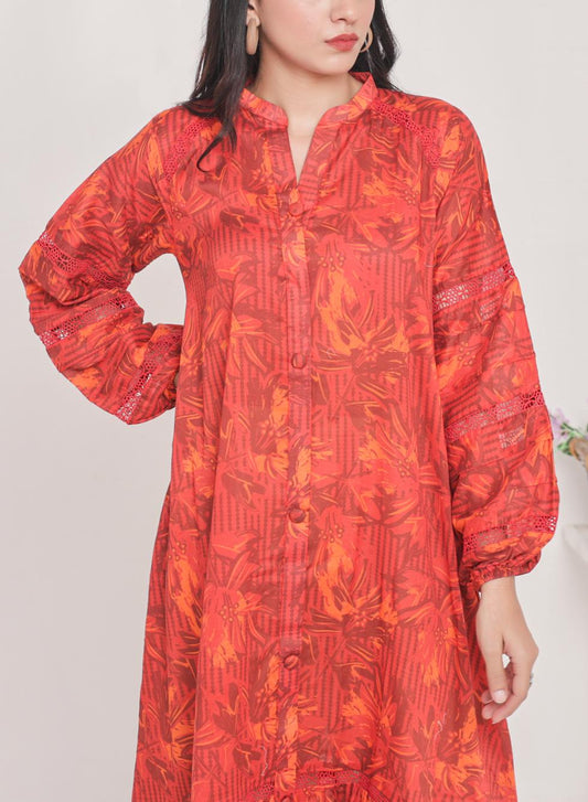 lawn frock 79733 reddishOrange