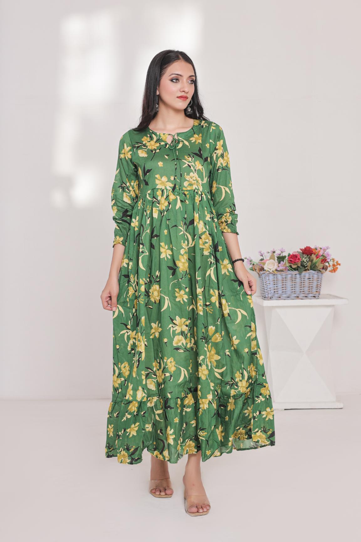 lawn frock 79727 lemonGreen