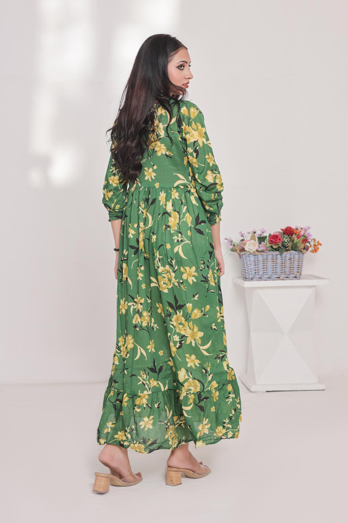 lawn frock 79727 lemonGreen