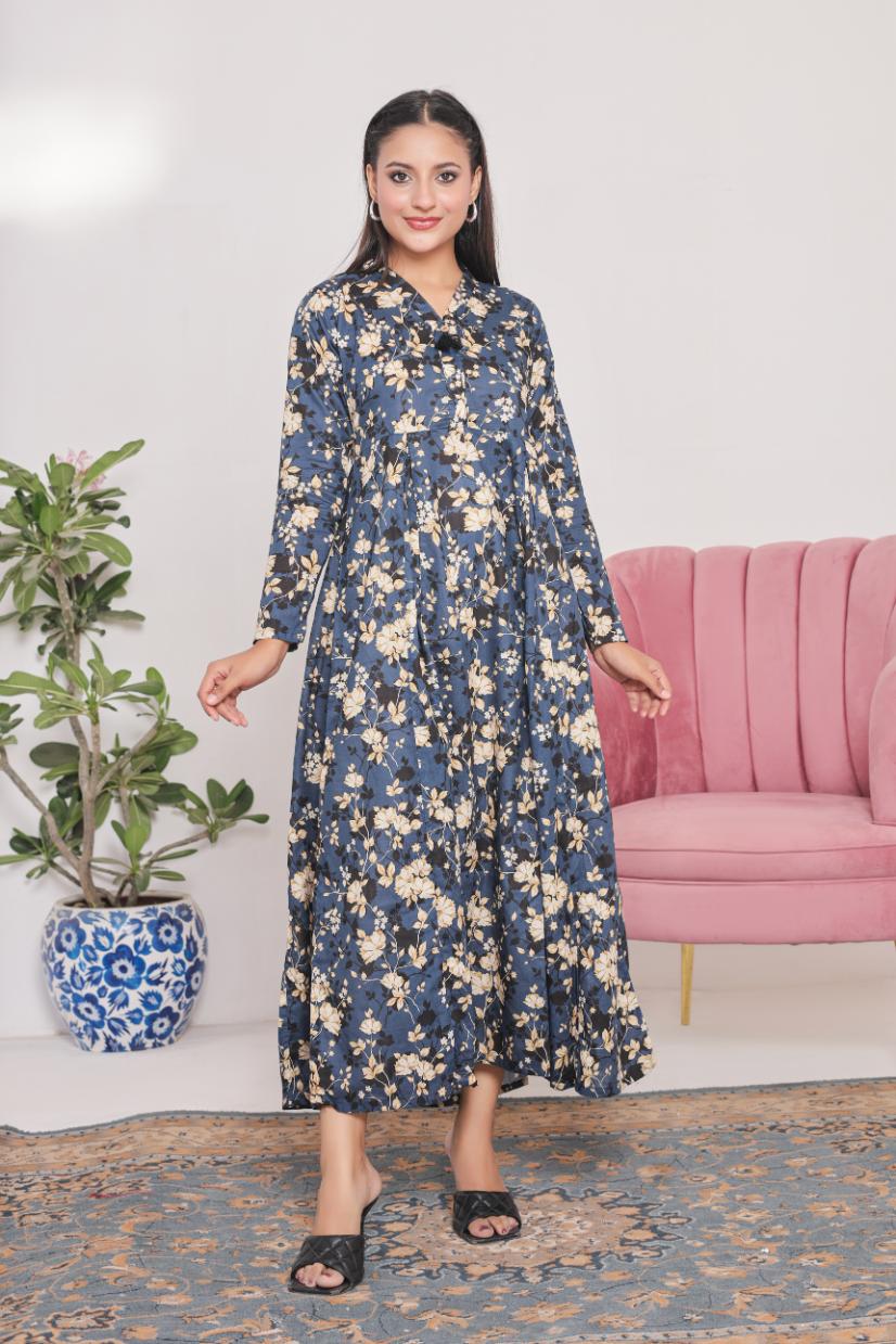 lawn frock 79732 BlueKali