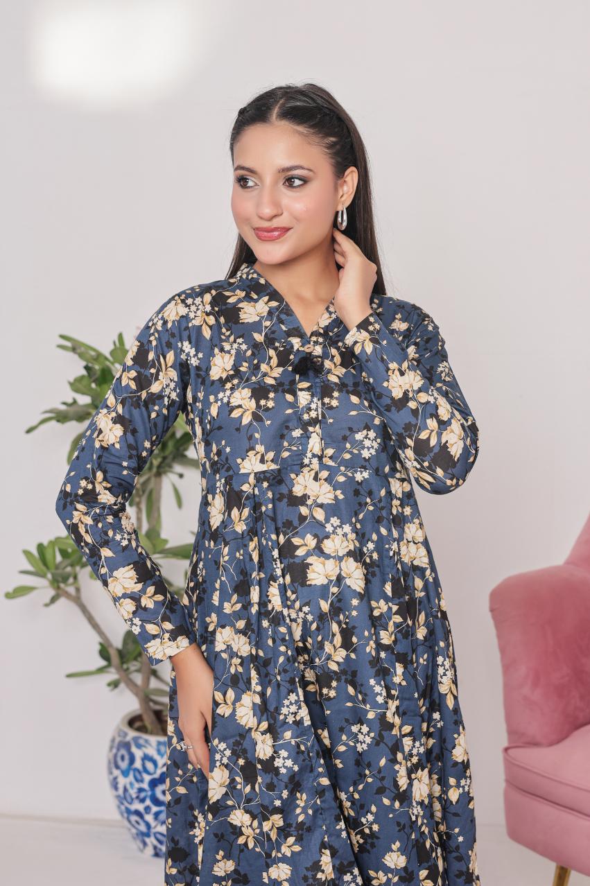 lawn frock 79732 BlueKali