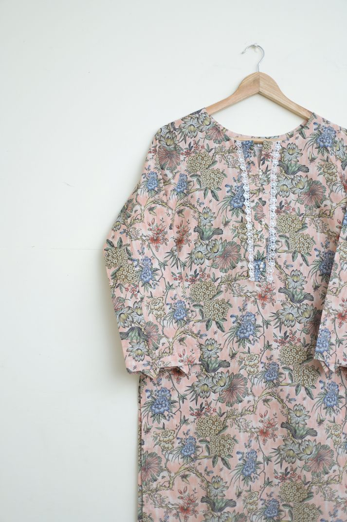 Lawn 2pc set- peachfloral 78608
