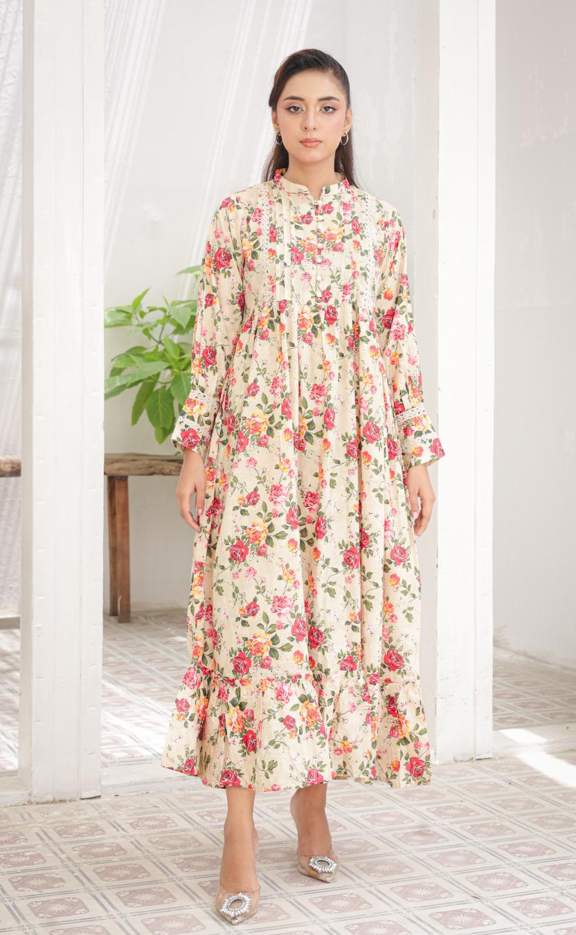 Linen frock 79753 Urban Olive