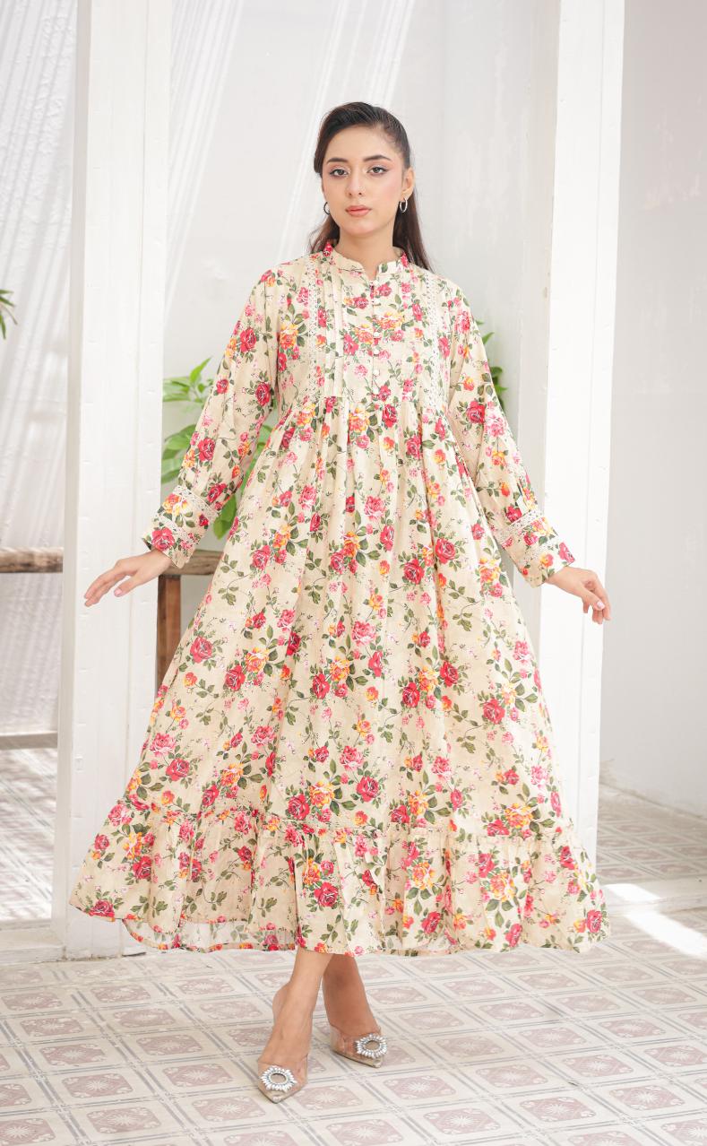 Linen frock 79753 Urban Olive