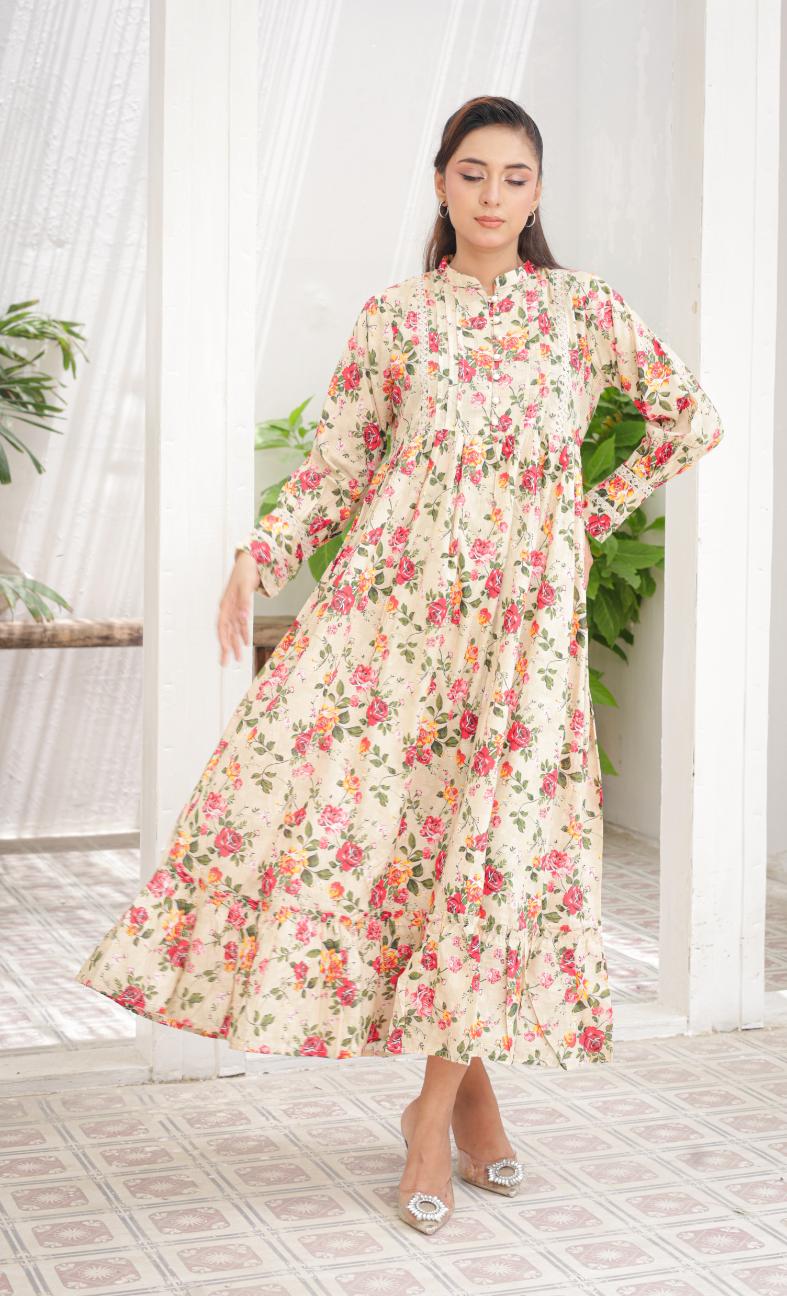 Linen frock 79753 Urban Olive