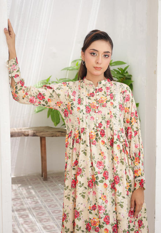 Linen frock 79753 Urban Olive