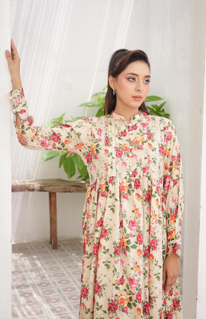 Linen frock 79753 Urban Olive