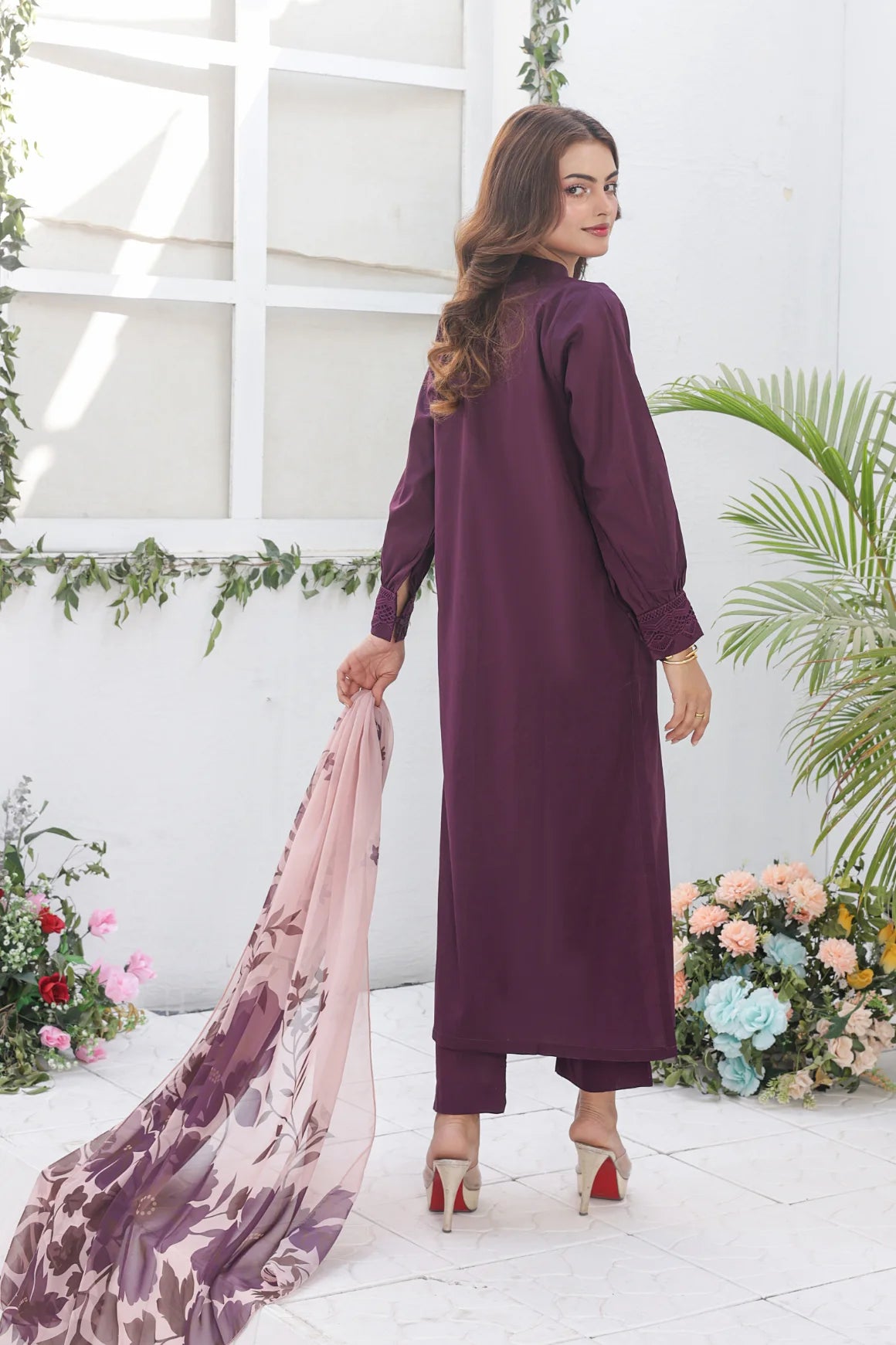 Purple cotton 3pc set 455220