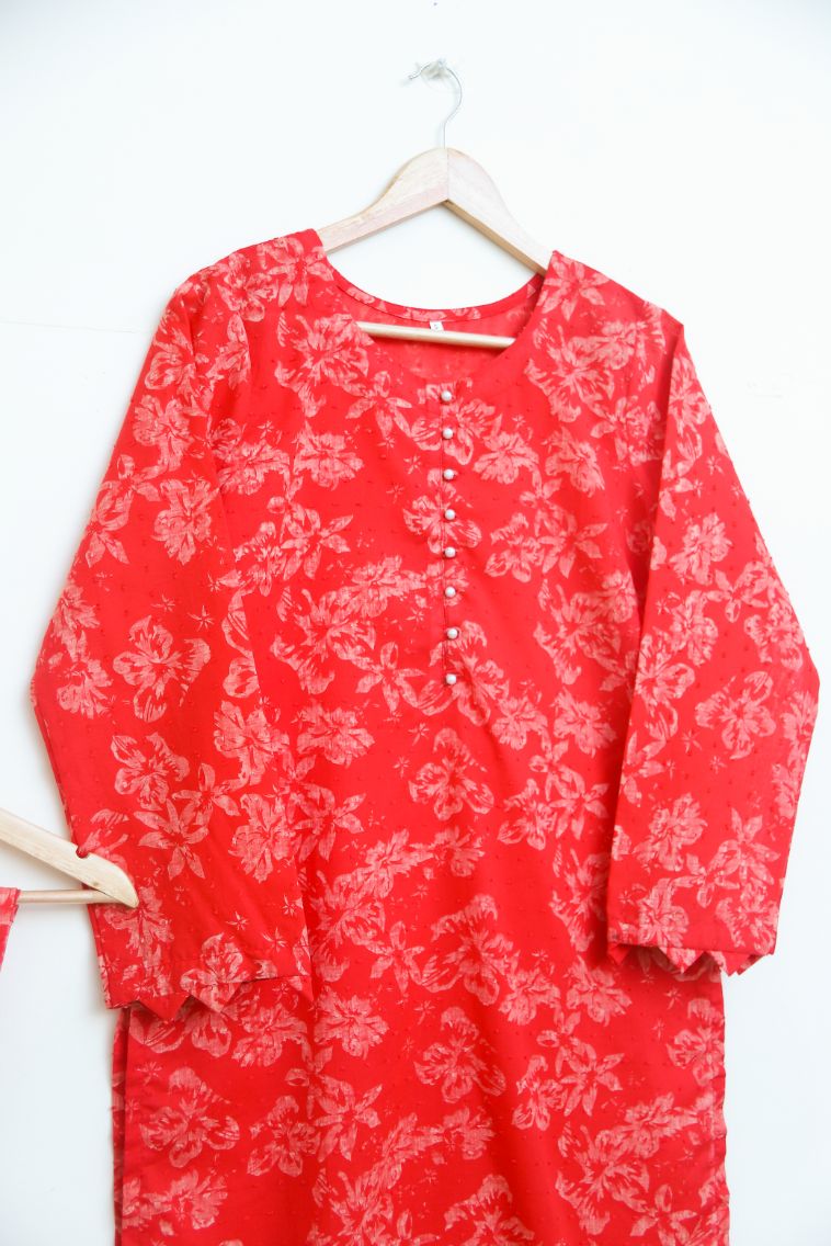 Lawn 2pc set- Red 78639