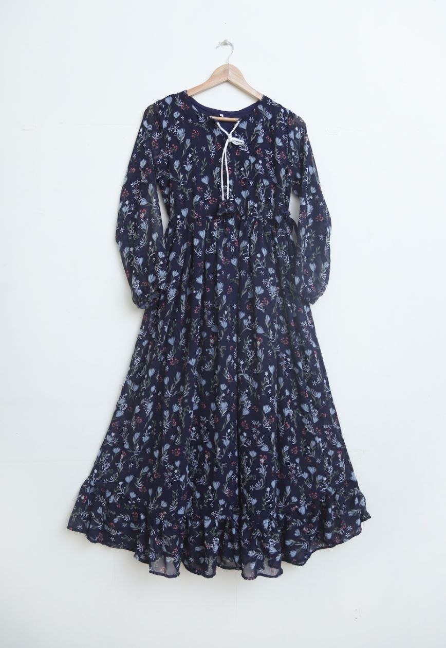 chiffon maxi 98702 navymotif