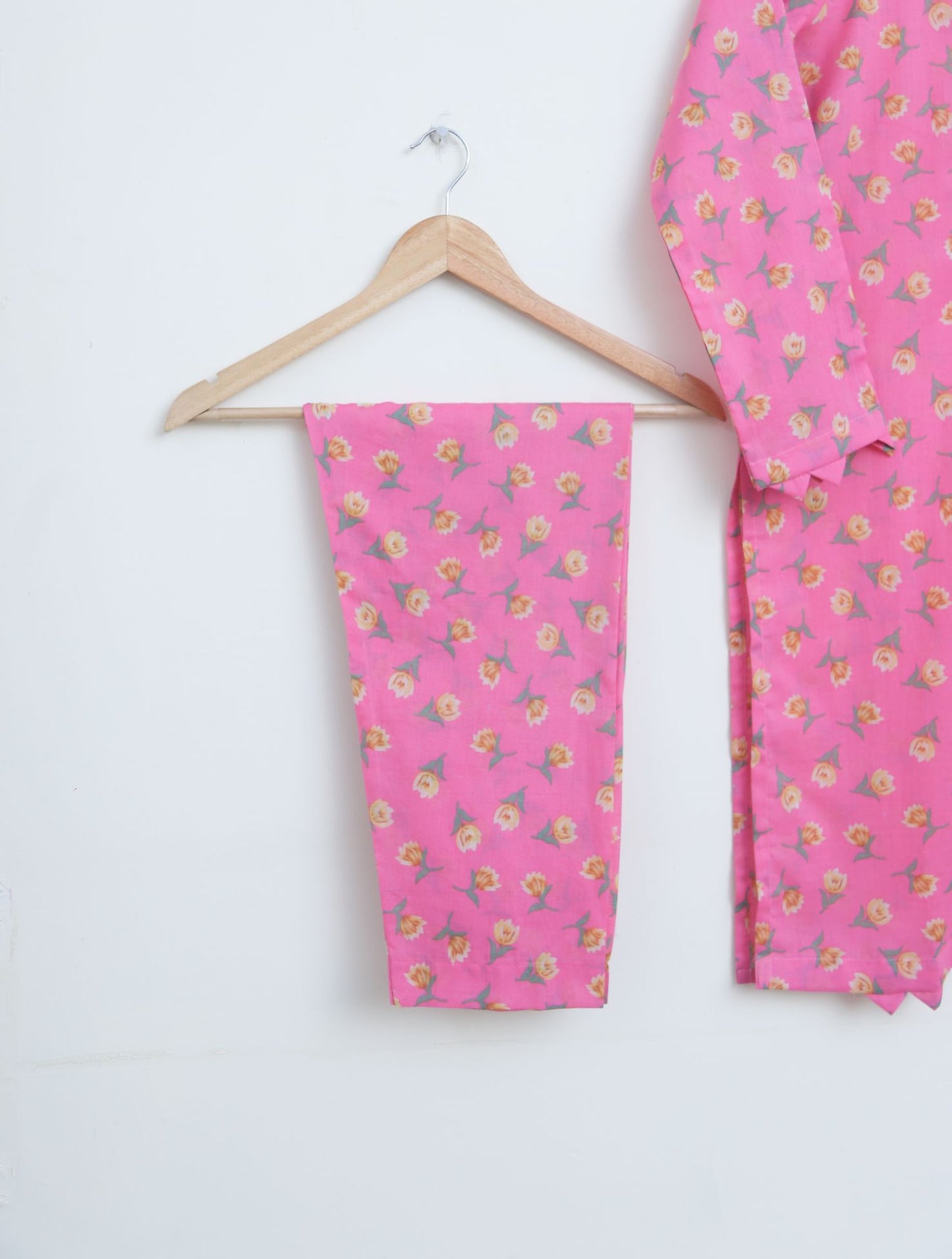 Lawn 2pc set- pinkNeon