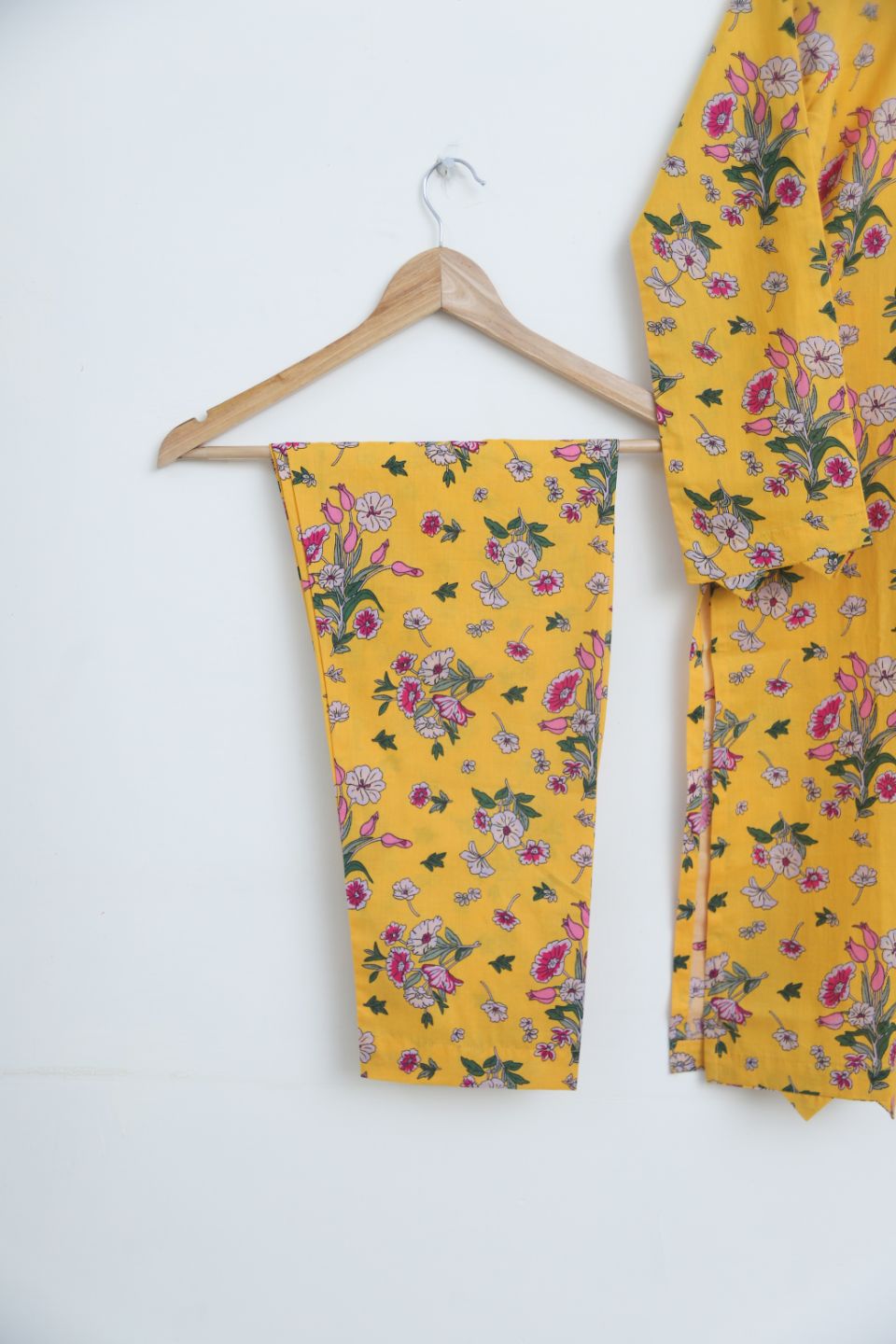 Lawn 2pc set- mustardYellw12