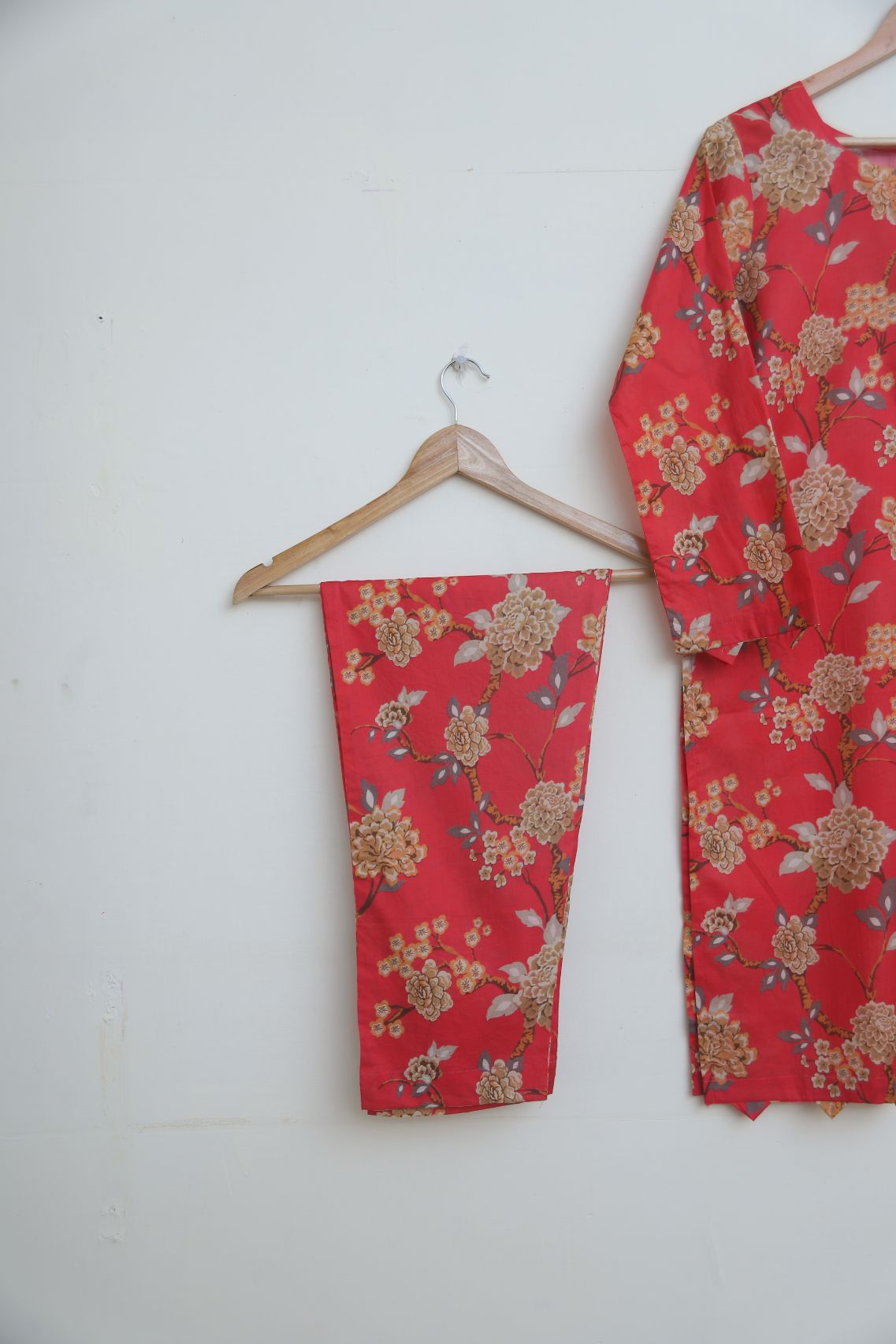 Lawn 2pc set- Red5621