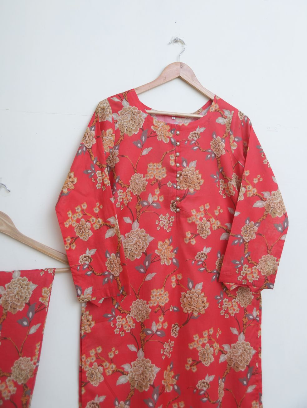 Lawn 2pc set- Red5621