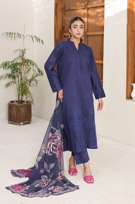 cotton 3pc Navy Blossom 455660