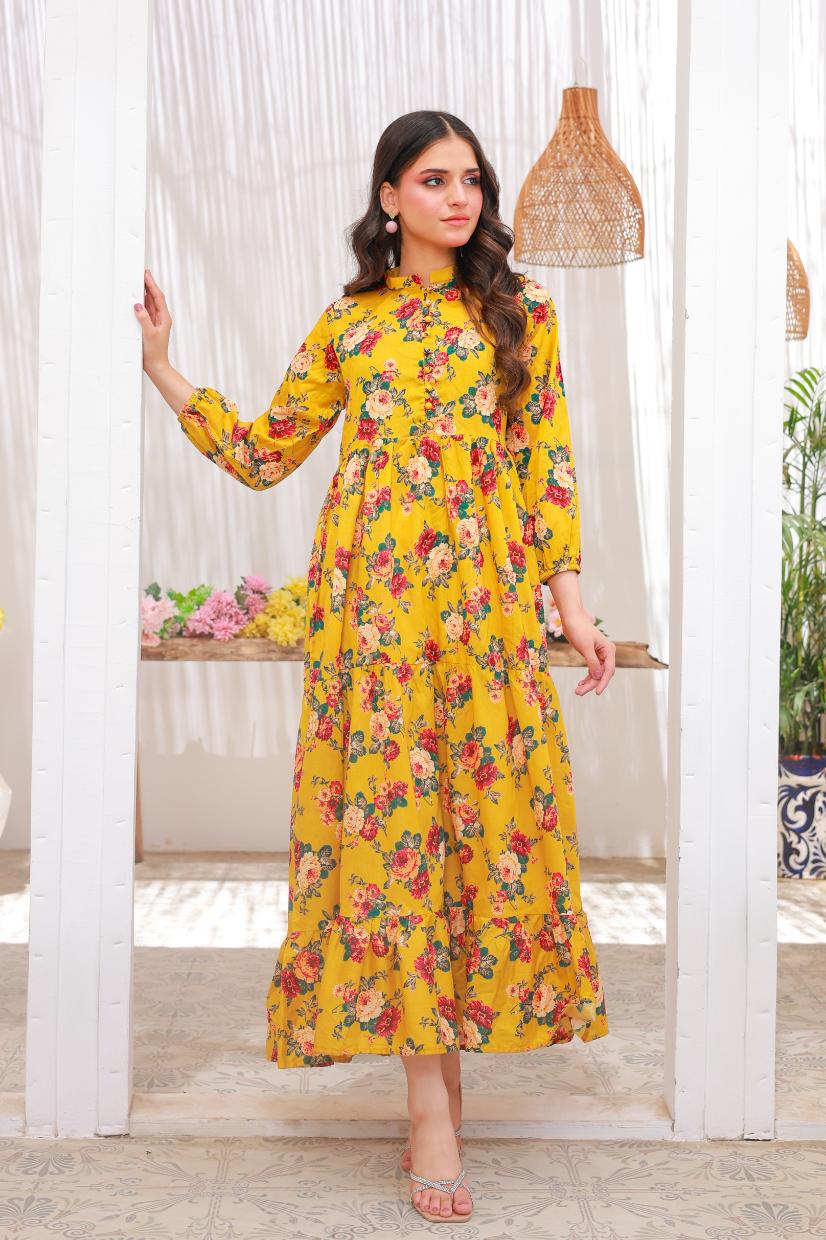 lawn frock 79710 mustardGr