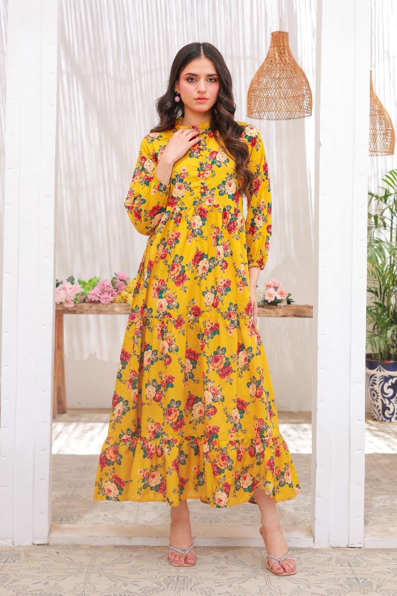 lawn frock 79710 mustardGr
