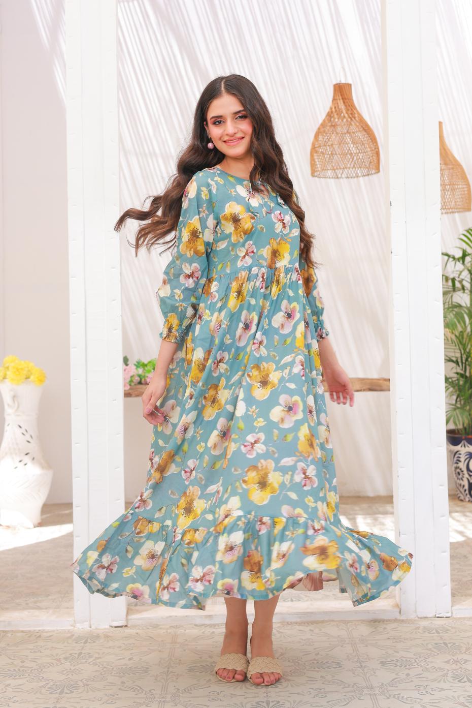 lawn frock 79718 BluFL