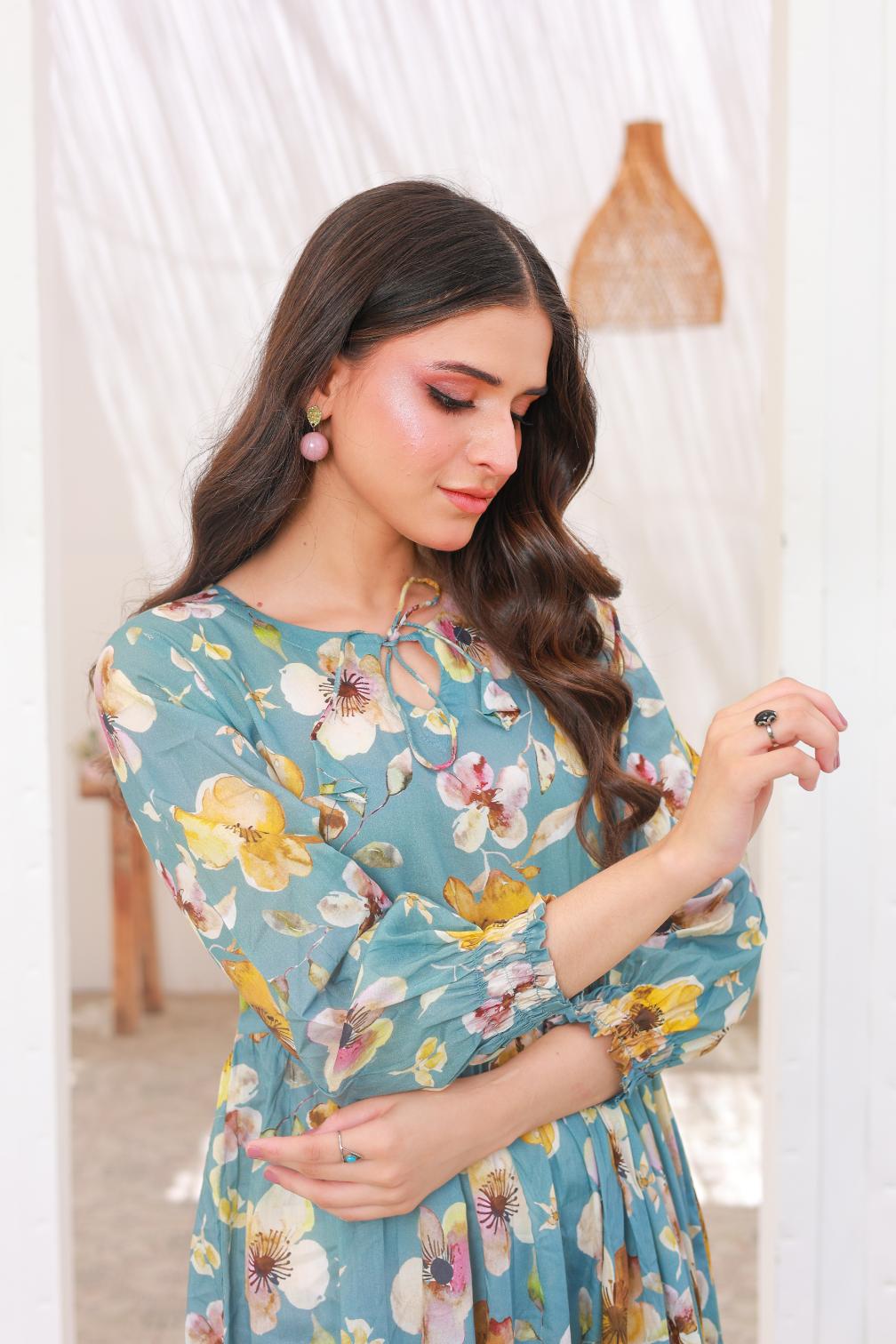 lawn frock 79718 BluFL