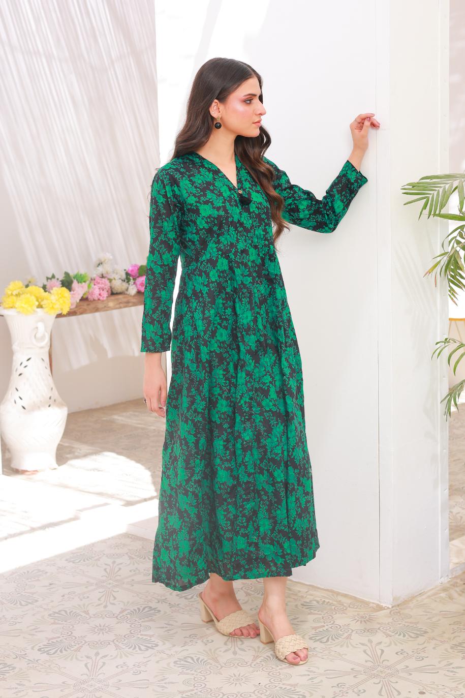 lawn frock 79719 GrBlack
