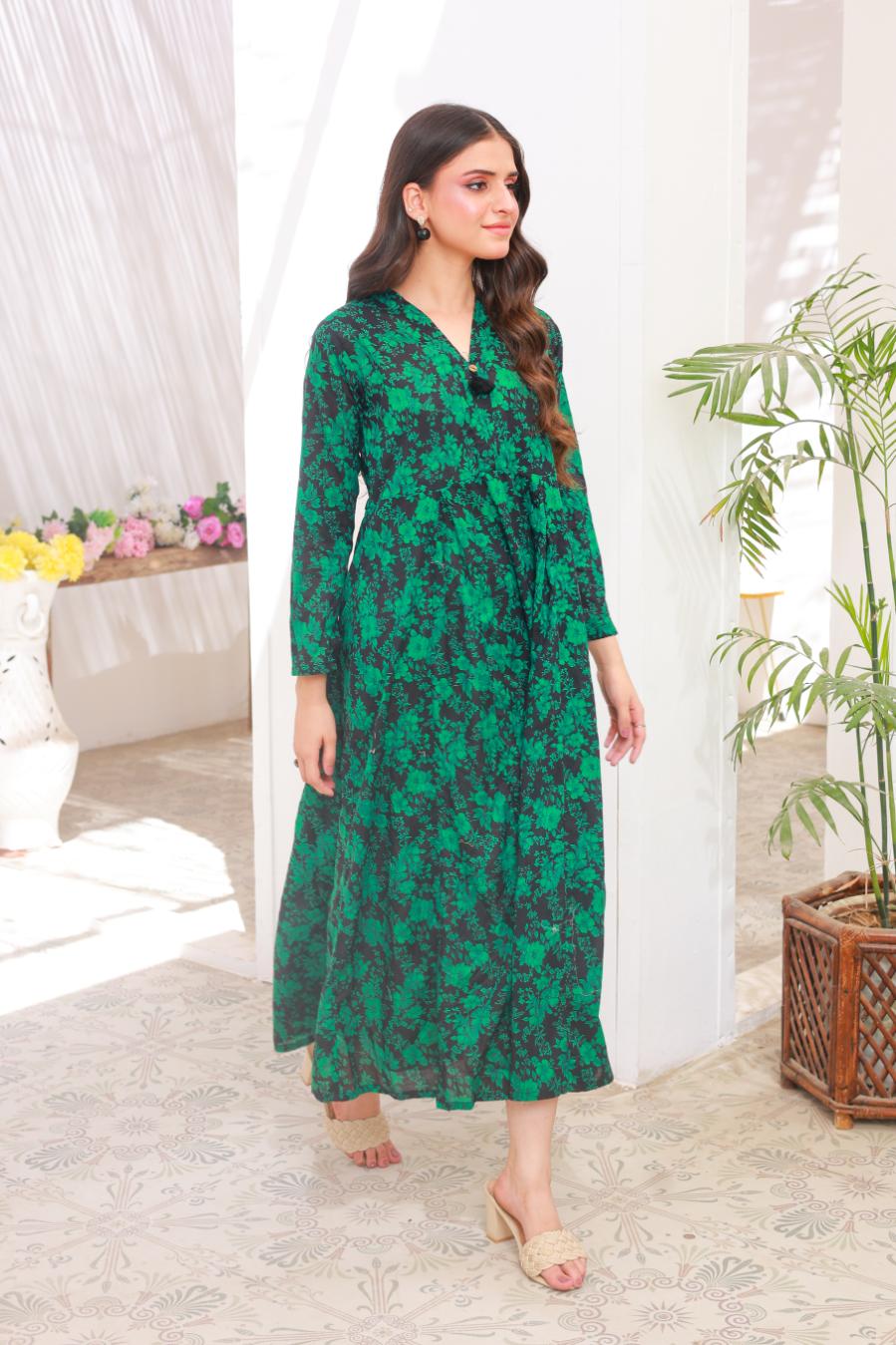 lawn frock 79719 GrBlack
