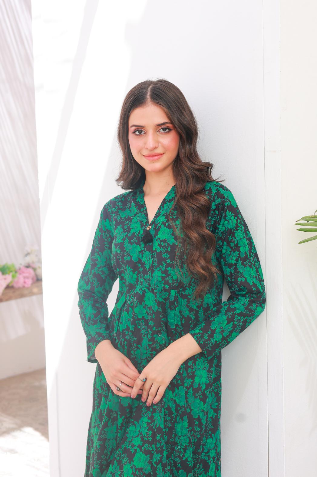 lawn frock 79719 GrBlack